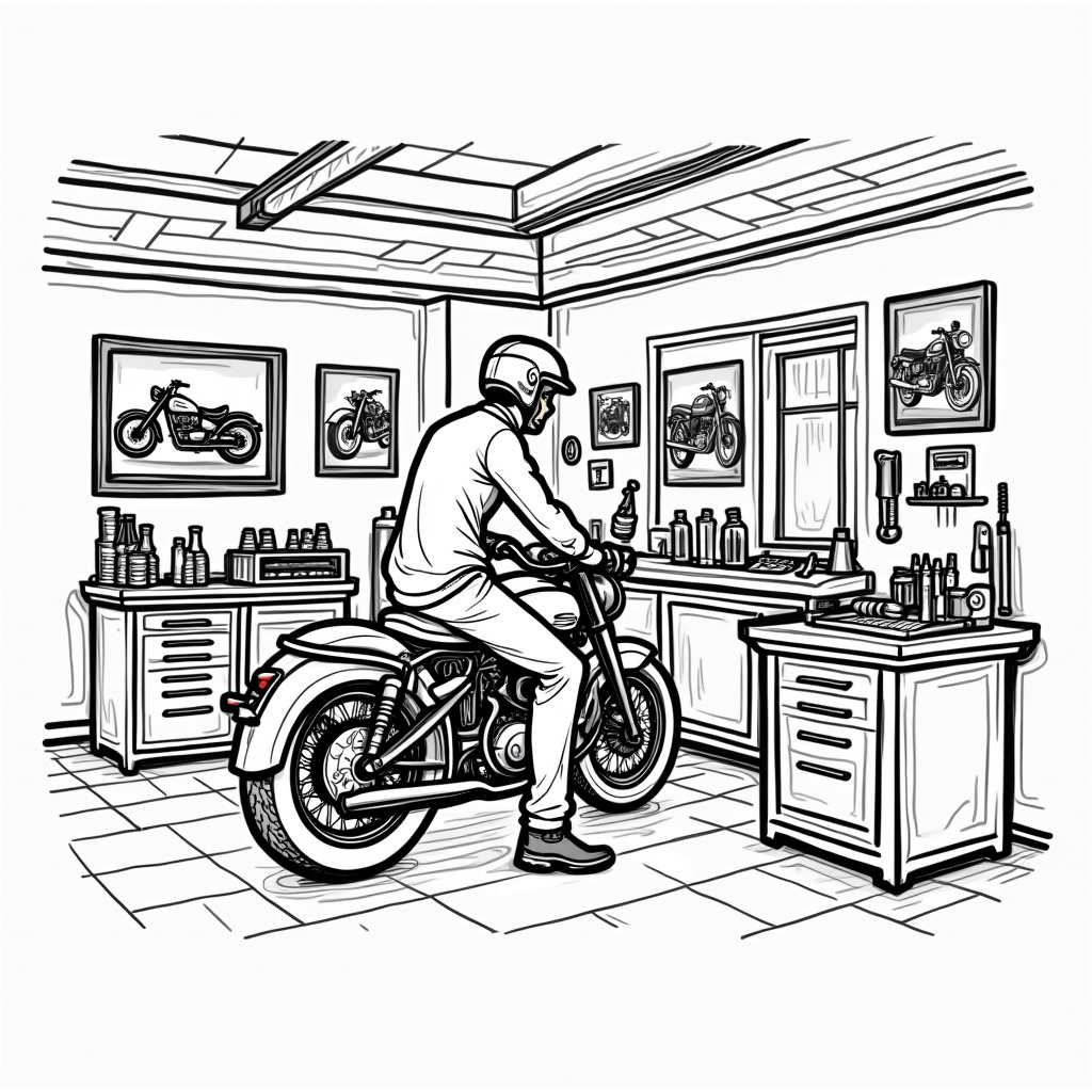 Motorcycle Coloring Pages - Page 5