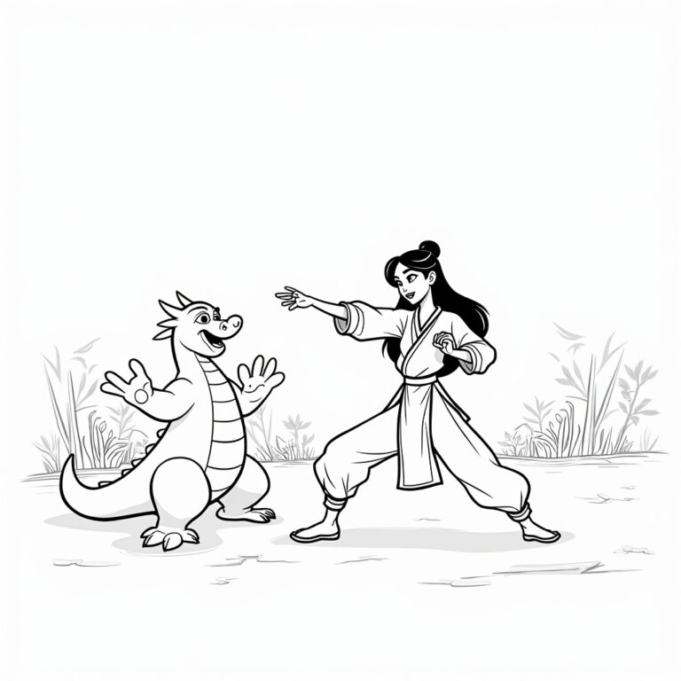 Mulan Coloring Pages - Page 1