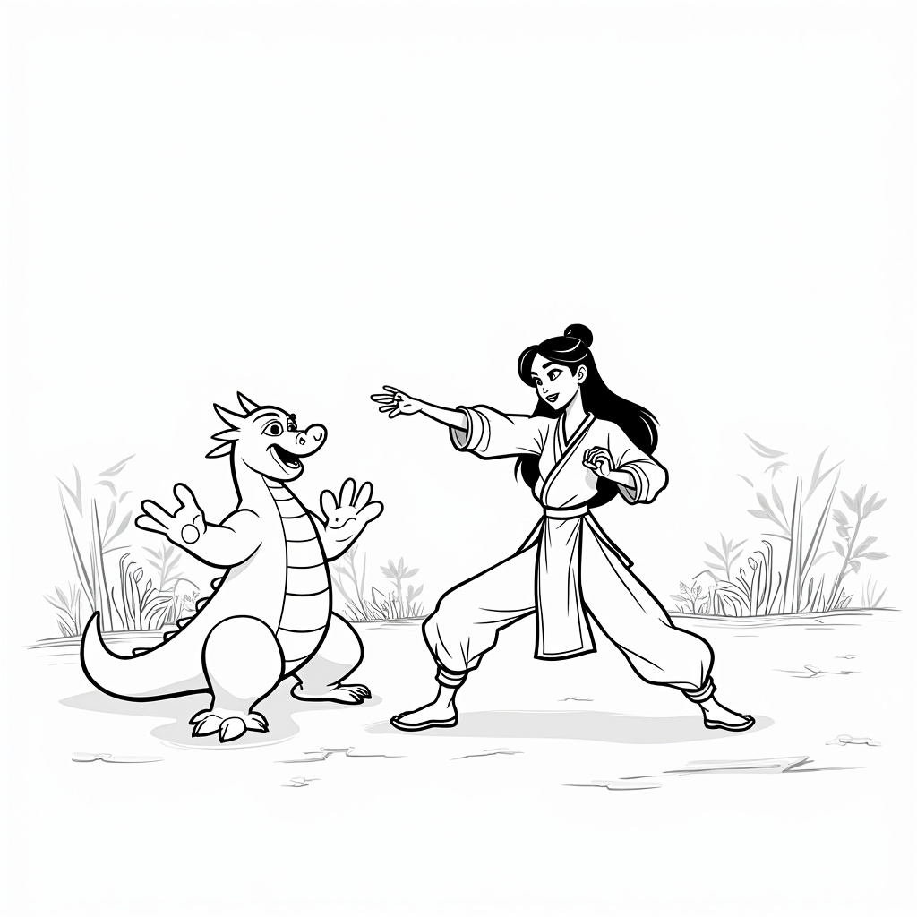 Mulan Coloring Pages - Page 1