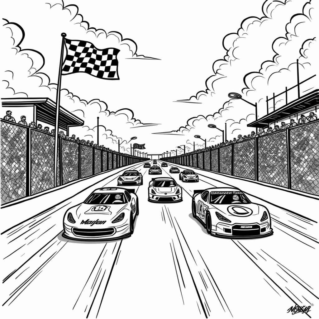 NASCAR Coloring Pages - Page 1