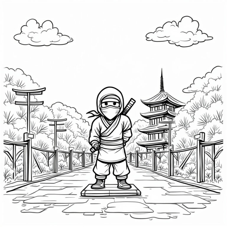 Ninja Coloring Pages - Page 1