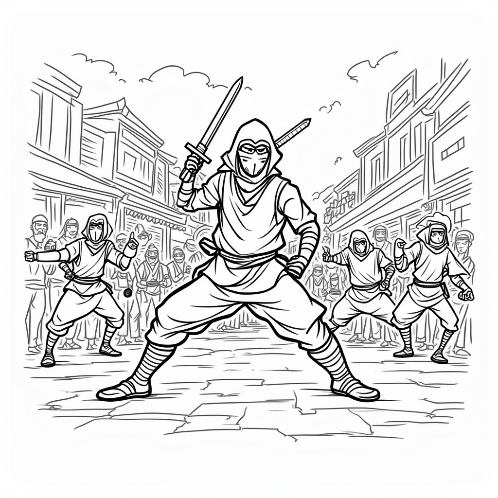 Ninja Coloring Pages - Page 4