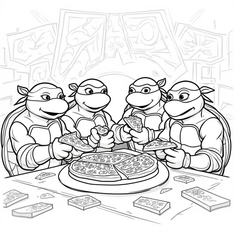 Ninja Turtles Coloring Pages - Page 1