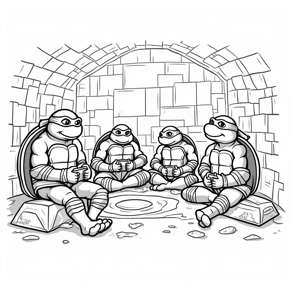 Ninja Turtles Coloring Pages - Page 5