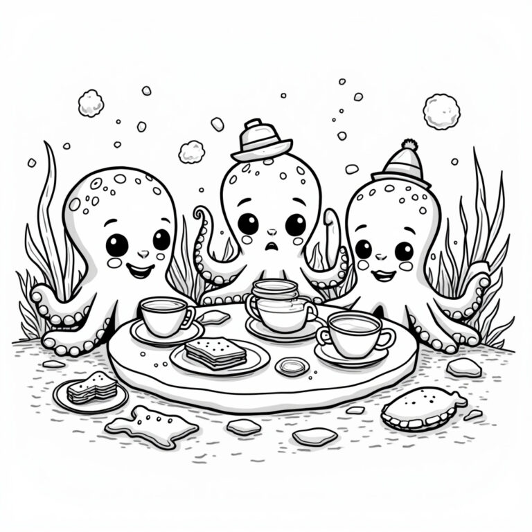 Octopus Coloring Pages - Page 1