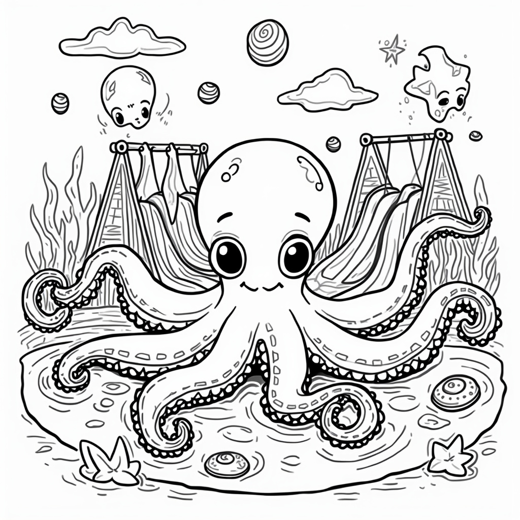Octopus Coloring Pages - Page 2
