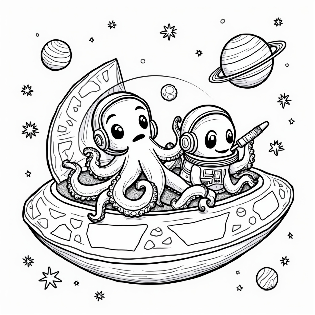 Octopus Coloring Pages - Page 3