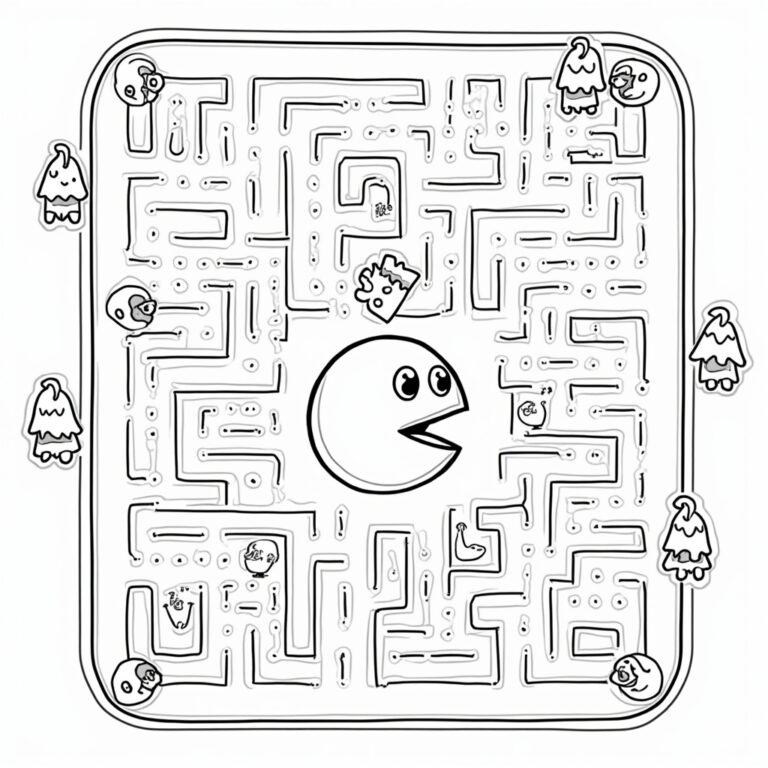 Pac-Man Coloring Pages - Page 1
