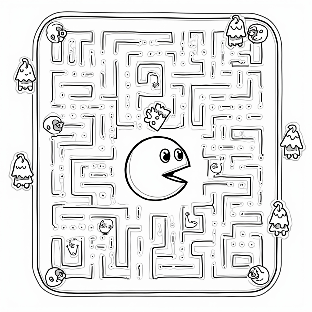 Pac-Man Coloring Pages - Page 1