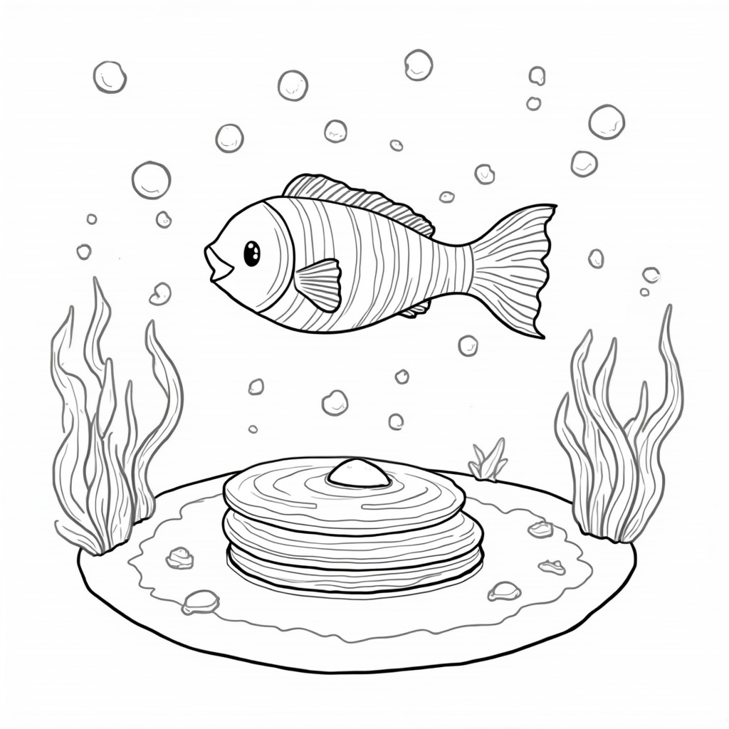 Pancake Coloring Pages - Page 3