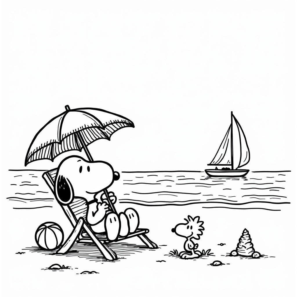 Peanuts And Snoopy Coloring Pages - Page 5