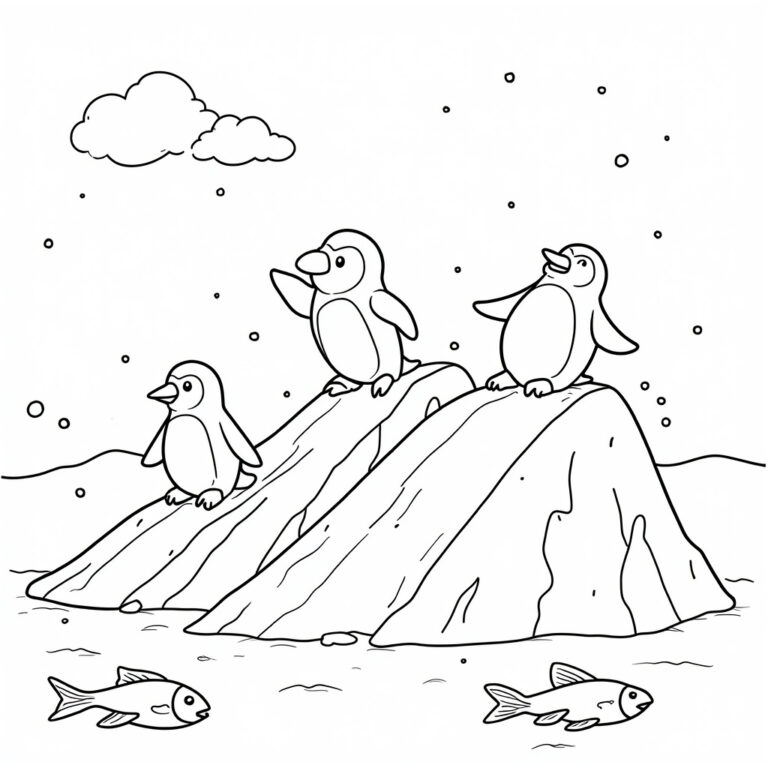 Penguin Coloring Pages - Page 1
