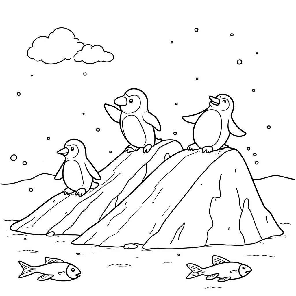 Penguin Coloring Pages - Page 1