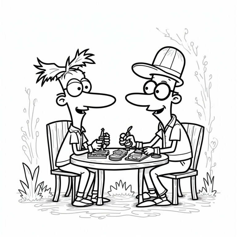 Phineas And Ferb Coloring Pages - Page 1