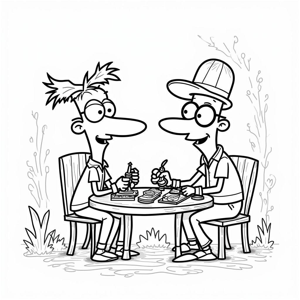 Phineas And Ferb Coloring Pages - Page 1