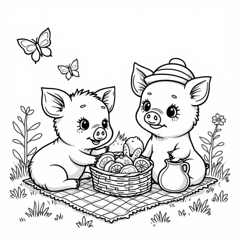 Pig Coloring Pages - Page 1