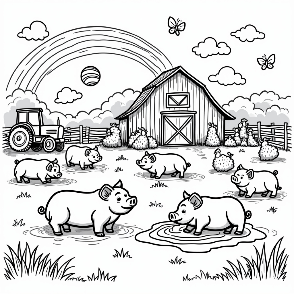 Pig Coloring Pages - Page 4