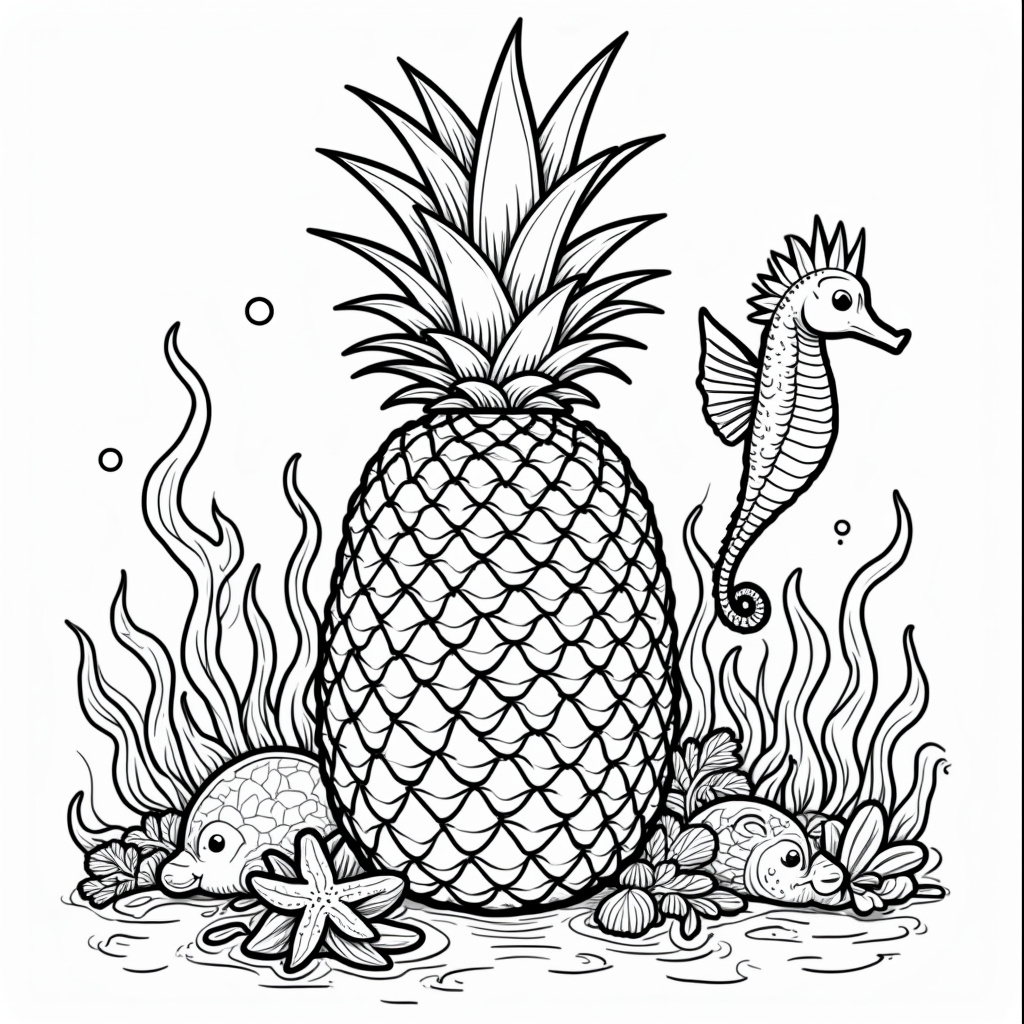 Pineapple Coloring Pages - Page 3