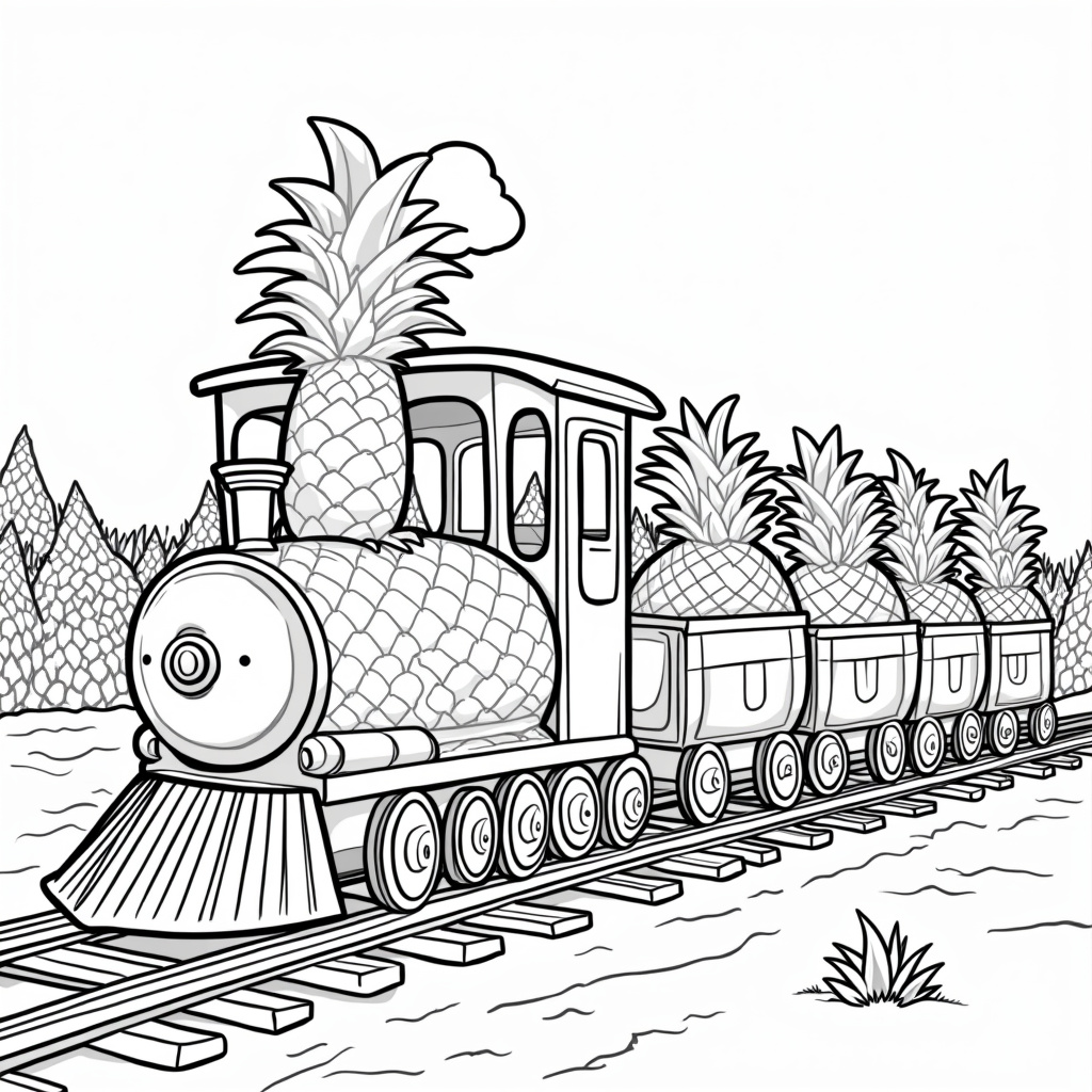 Pineapple Coloring Pages - Page 4