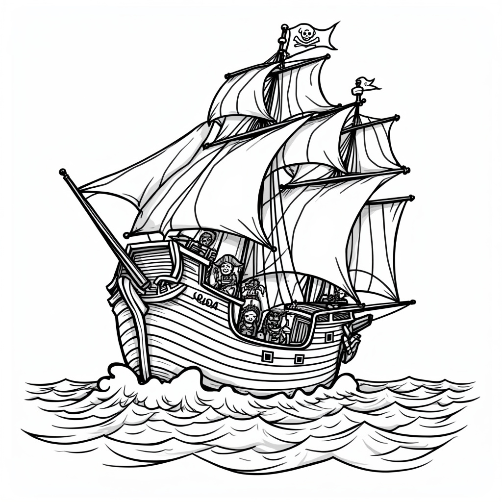 Pirate Coloring Pages - Page 1