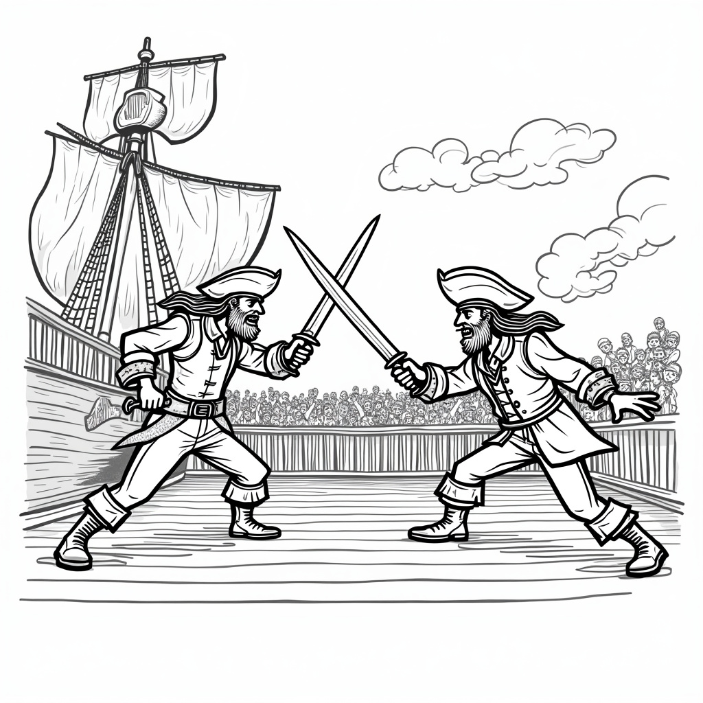 Pirate Ship Coloring Pages - Page 4