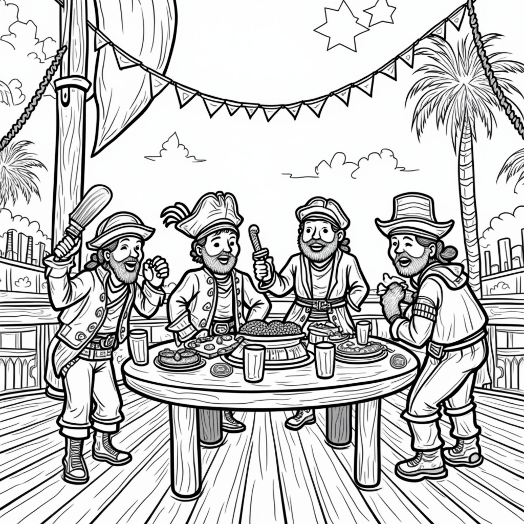 Pirate Ship Coloring Pages - Page 5