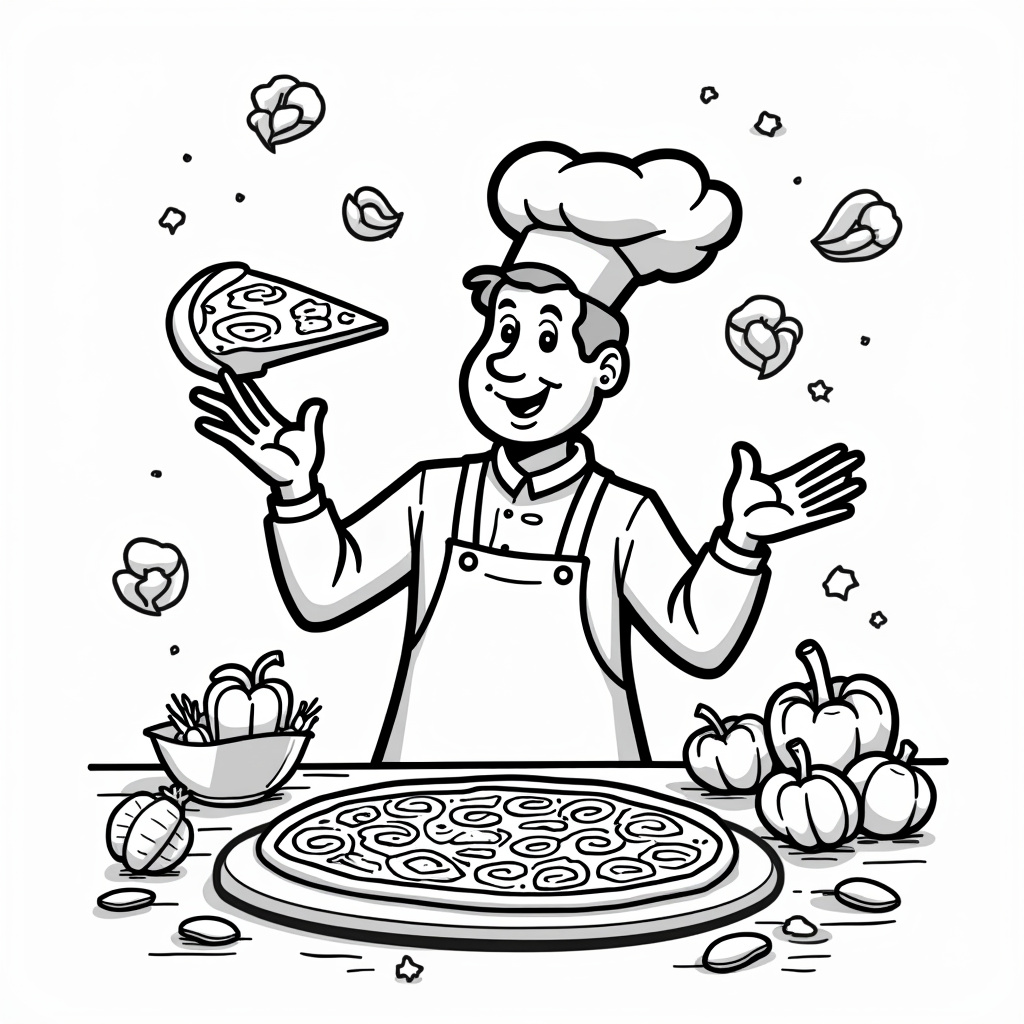 Pizza Coloring Pages - Page 2