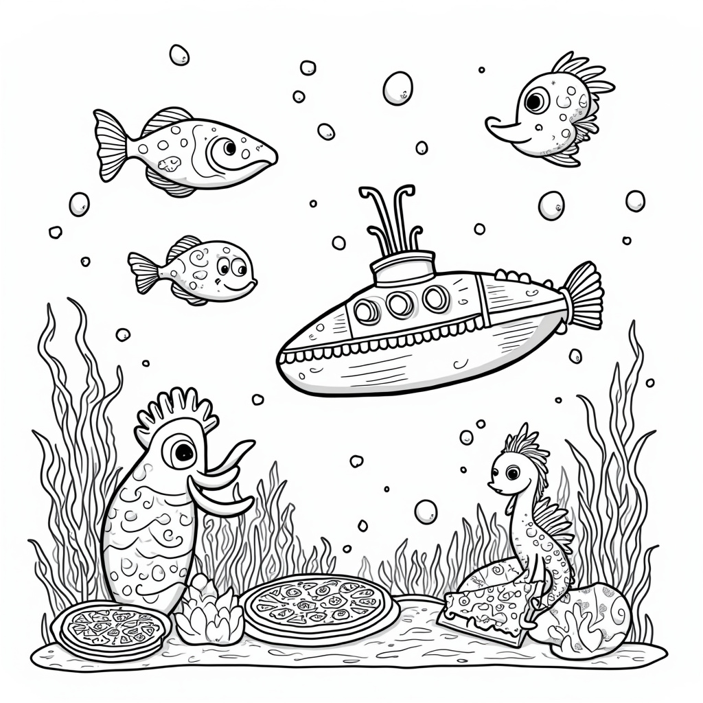 Pizza Coloring Pages - Page 4