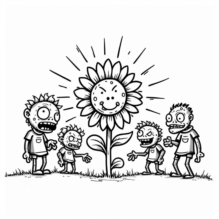 Plants Vs Zombies Coloring Pages - Page 1