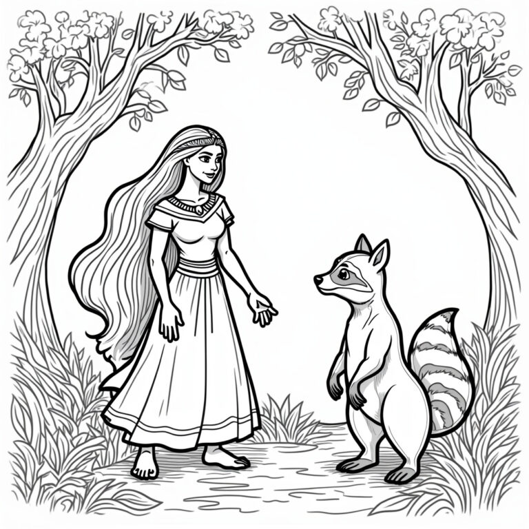 Pocahontas Coloring Pages - Page 1