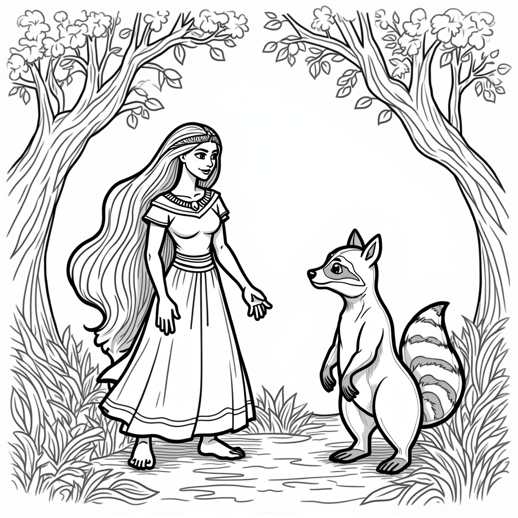 Pocahontas Coloring Pages - Page 1