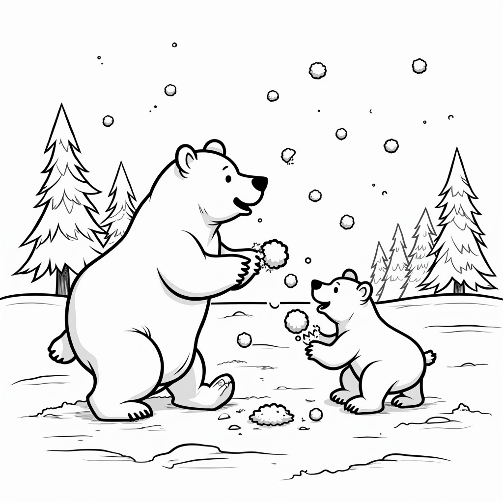 Polar Bear Coloring Pages - Page 1