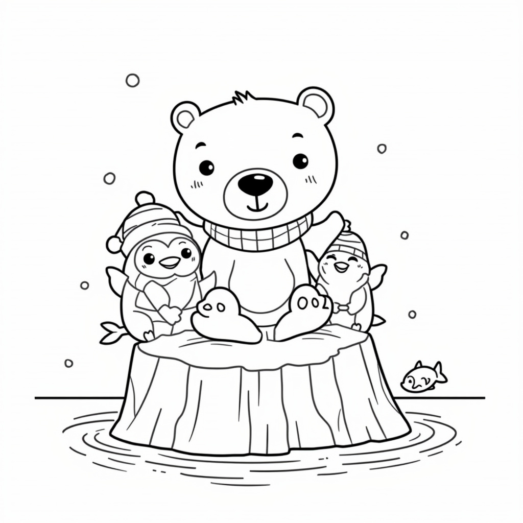 Polar Bear Coloring Pages - Page 2