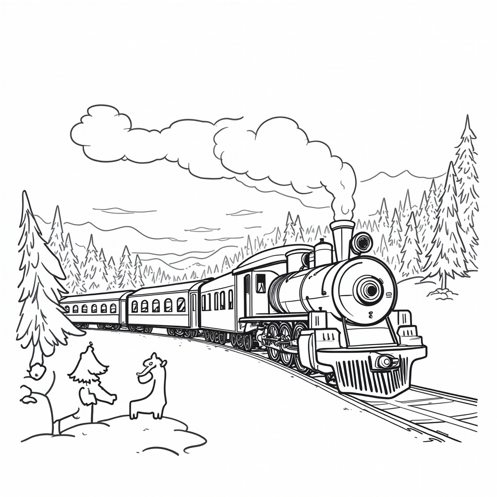 Polar Express Coloring Pages - Page 5
