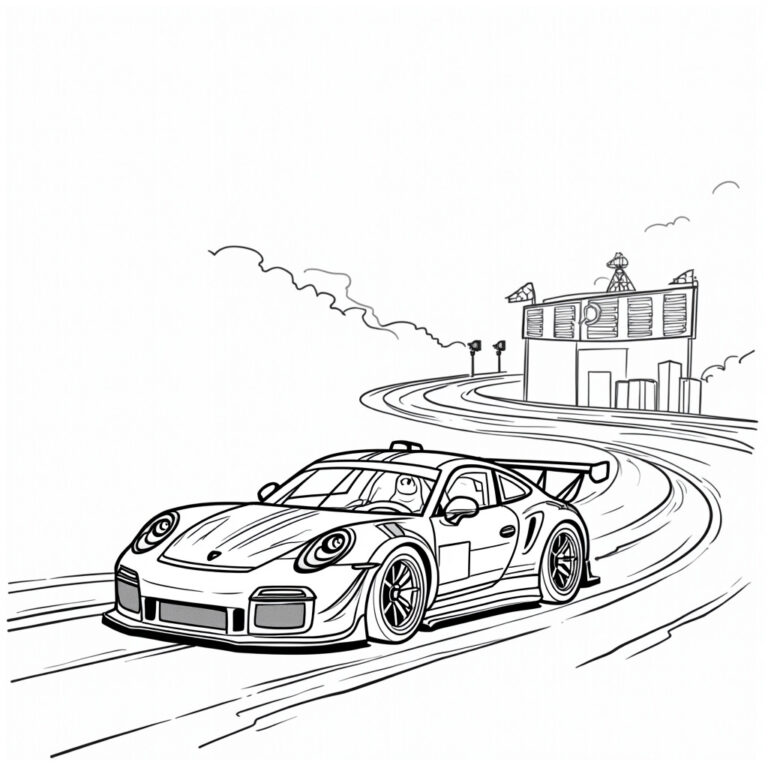 Porsche Coloring Pages - Page 1