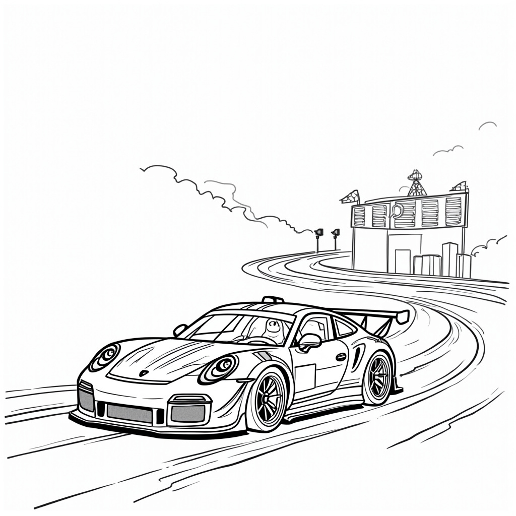 Porsche Coloring Pages - Page 1