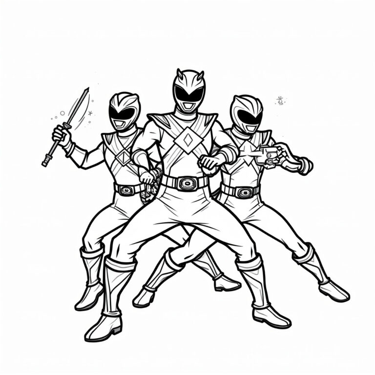 Power Rangers Coloring Pages - Page 1