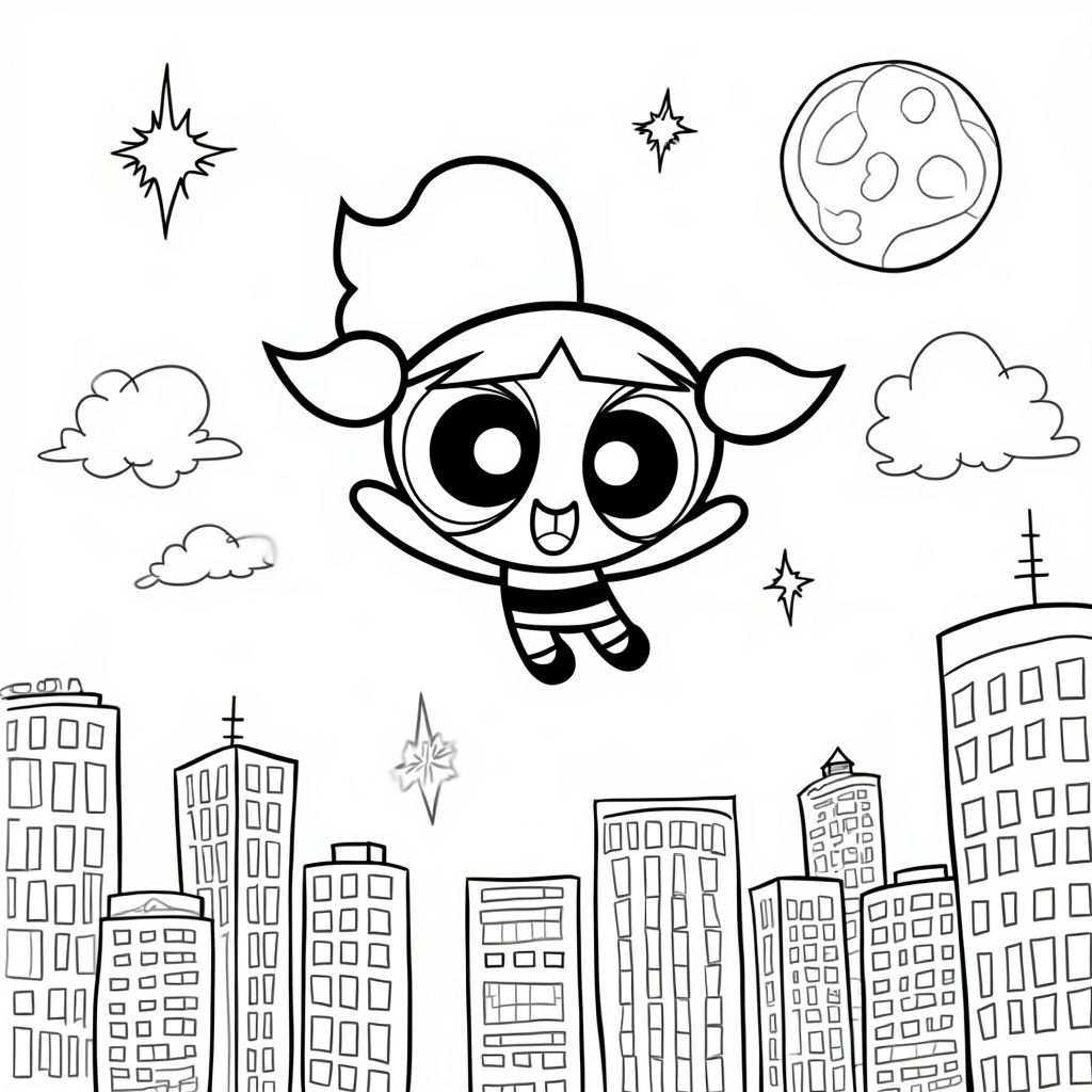 Powerpuff Girls Coloring Pages - Page 1