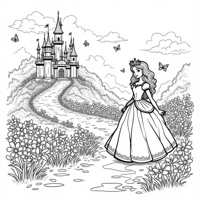 Princess Coloring Pages - Page 1
