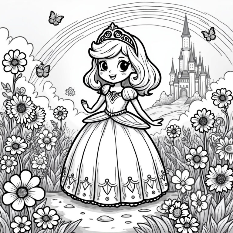 Princess Daisy Coloring Pages - Page 1