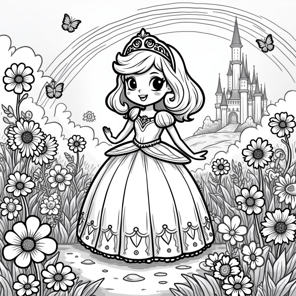 Princess Daisy Coloring Pages - Page 1