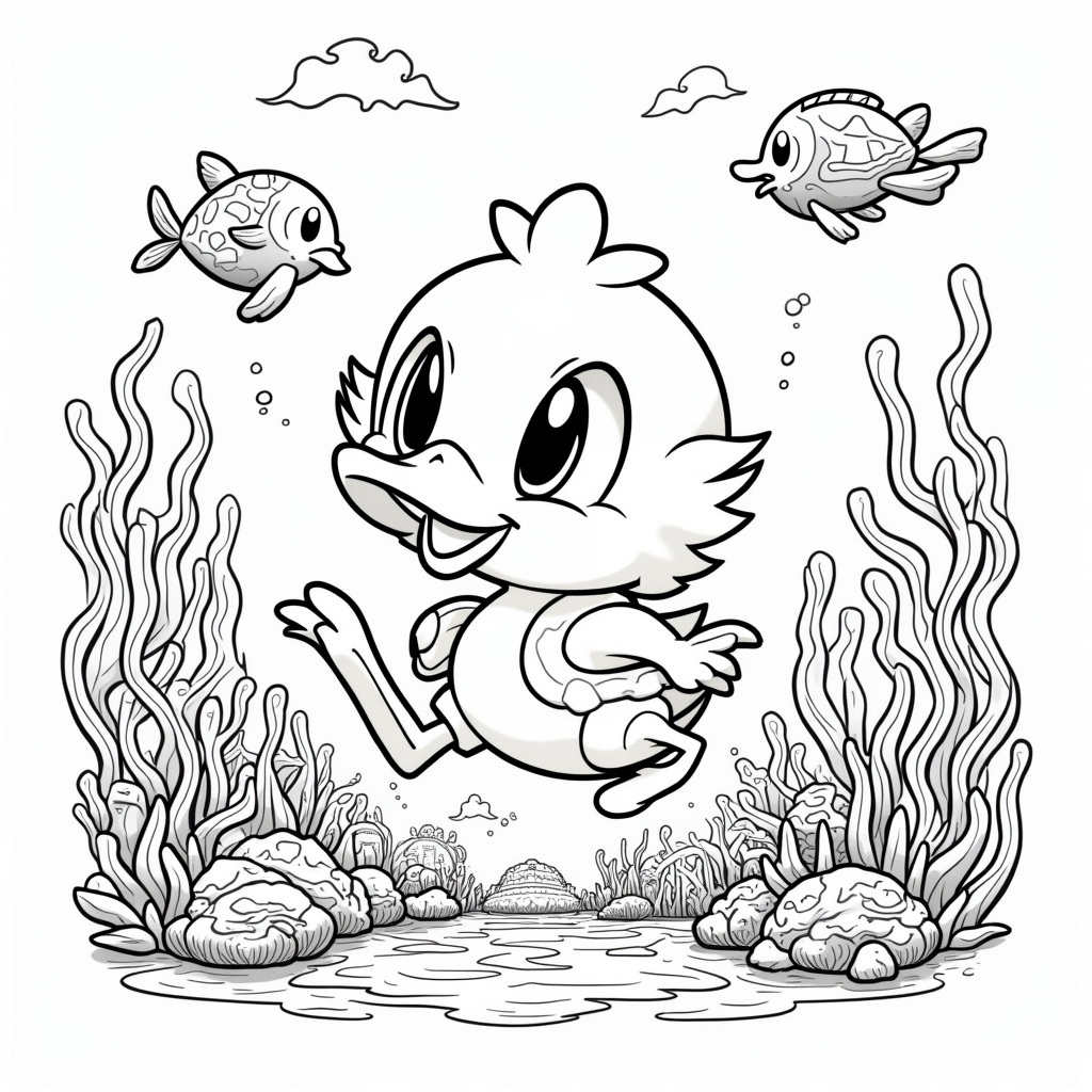 Psyduck Coloring Pages - Page 5