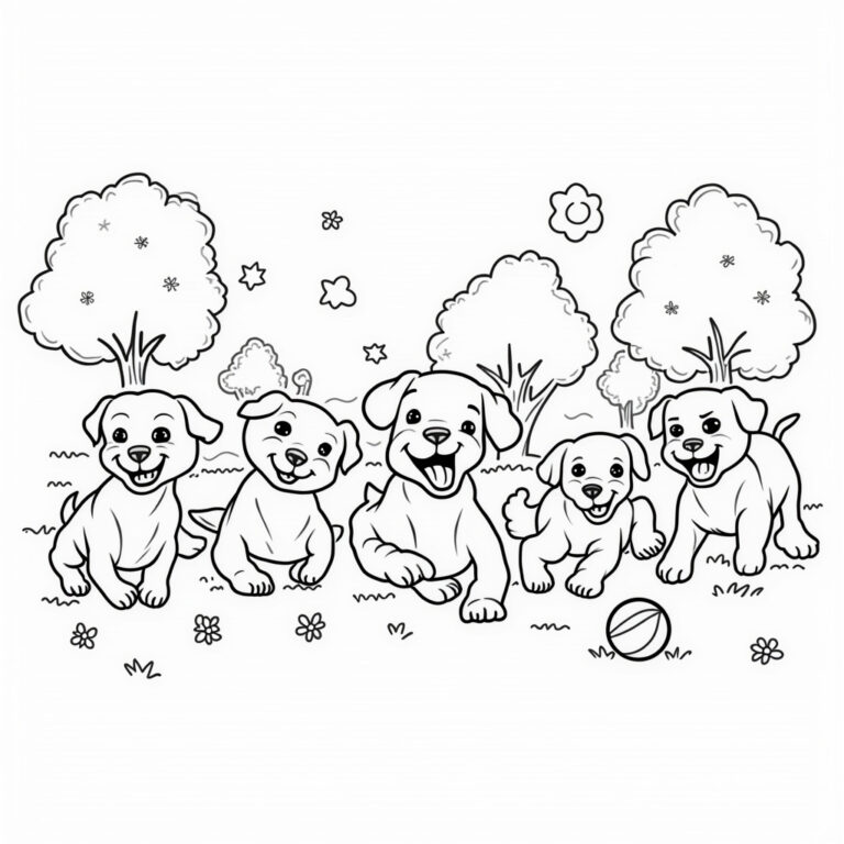 Puppy Coloring Pages - Page 1