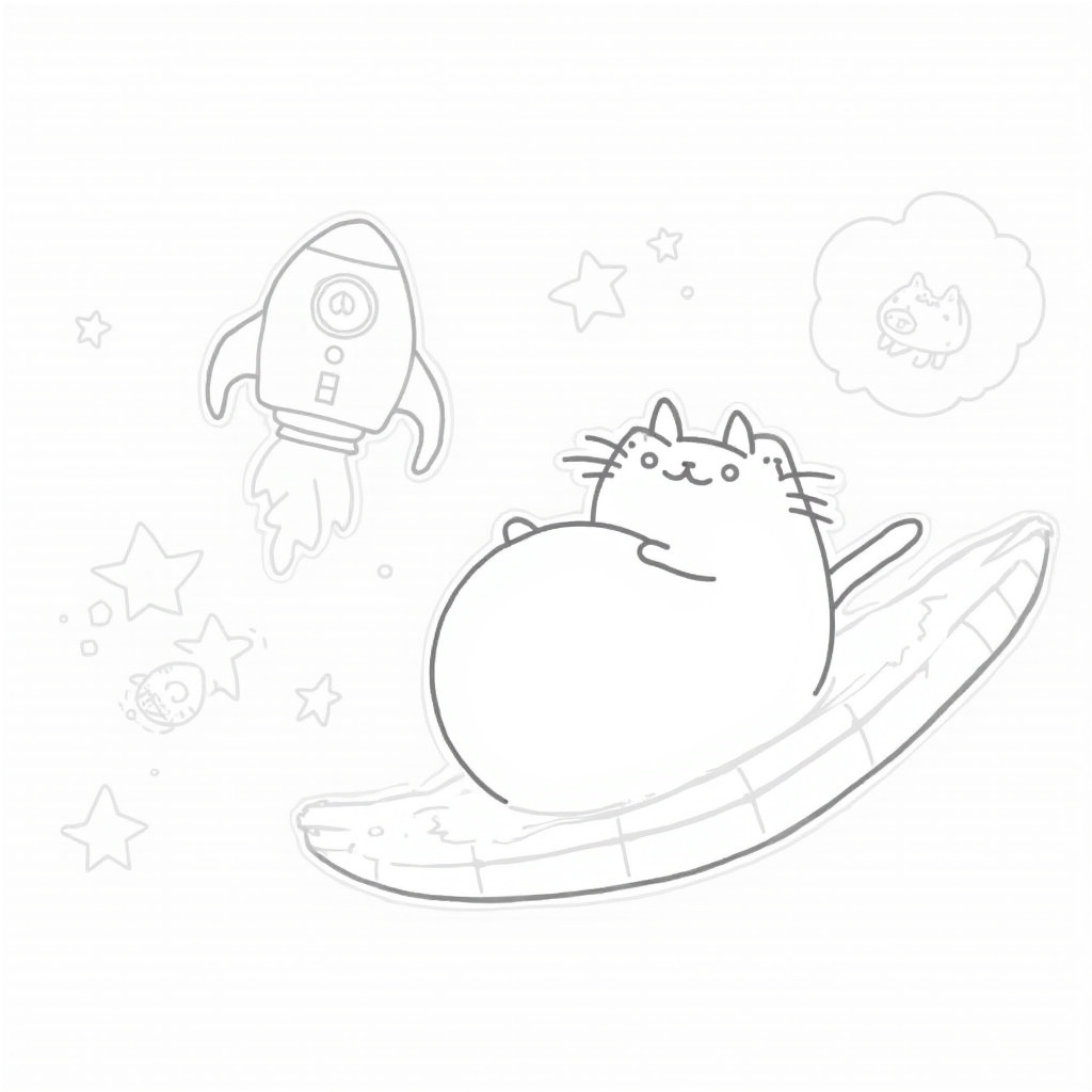 Pusheen Coloring Pages - Page 2