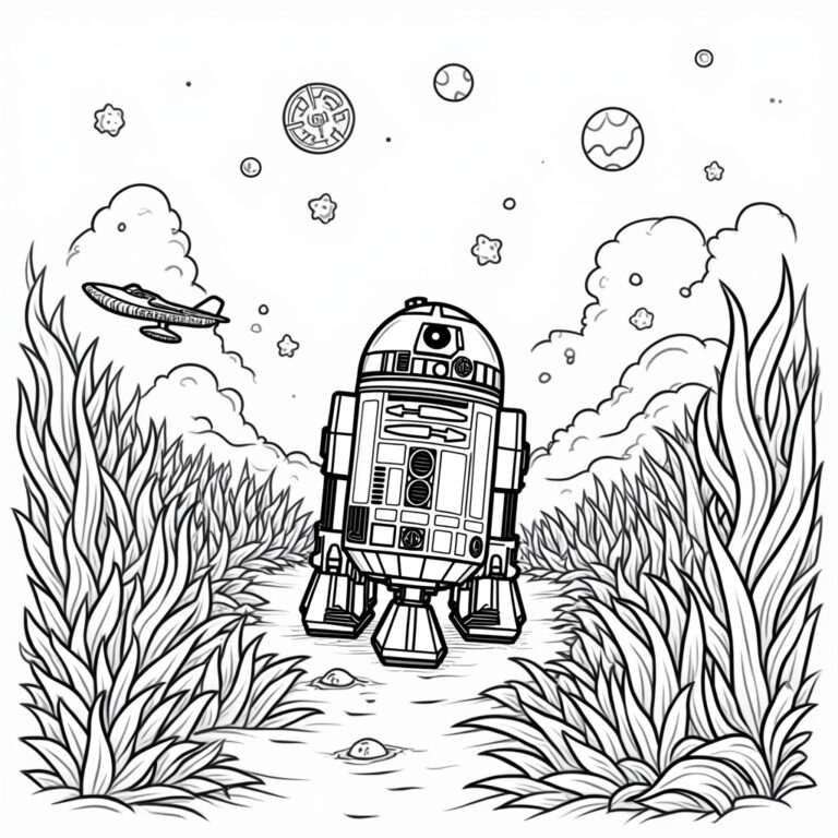 R2-D2 Coloring Pages - Page 1
