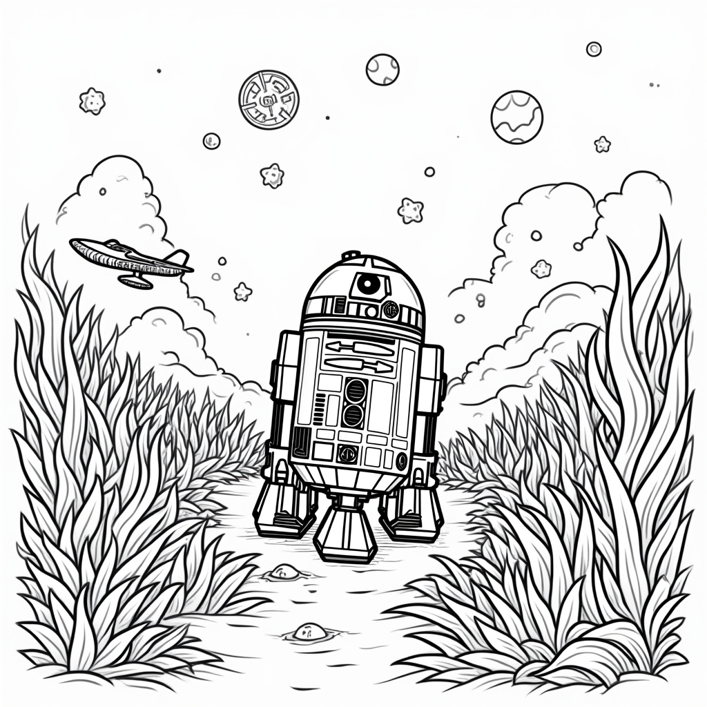 R2-D2 Coloring Pages - Page 1