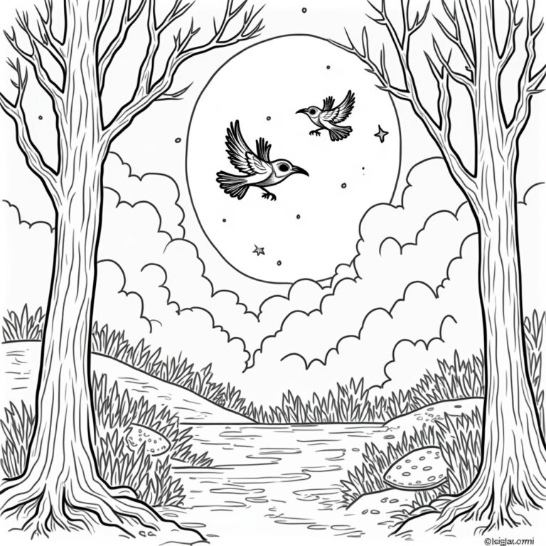 Raven Coloring Pages - Page 1