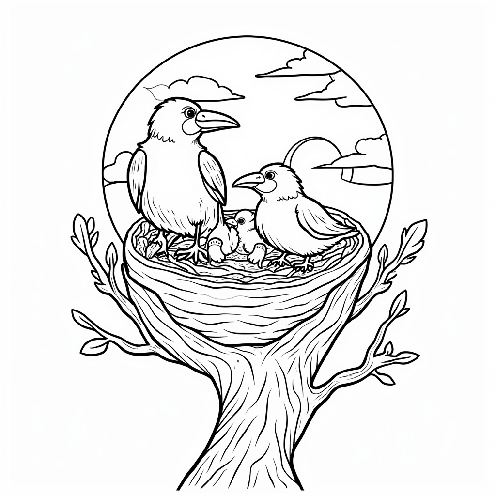 Raven Coloring Pages - Page 2