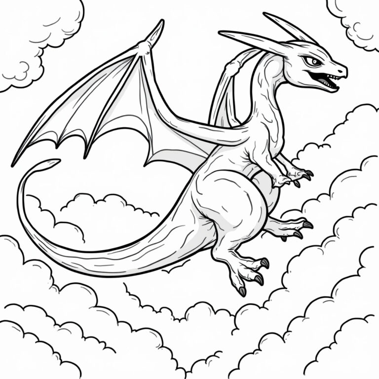 Rayquaza Coloring Pages - Page 1