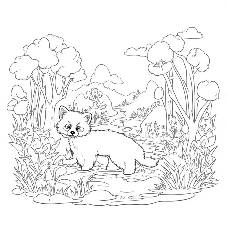 Red Panda Coloring Pages - Page 1